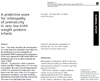 A predictive score for retinopathy of prematurity in very low birth weight preterm infants
